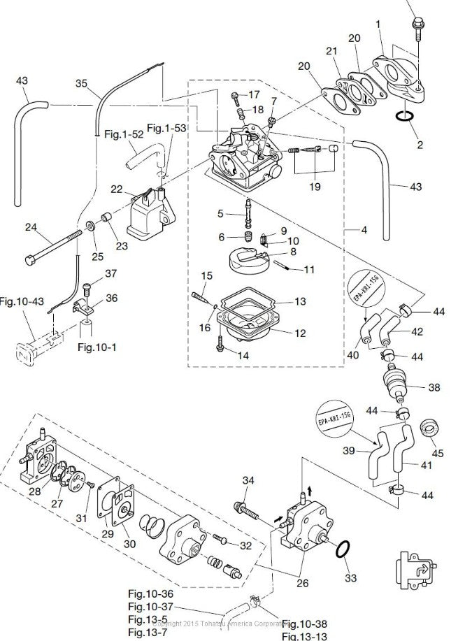 TOHATSU 3GS-02207-0 LOW PERMATION HOSE