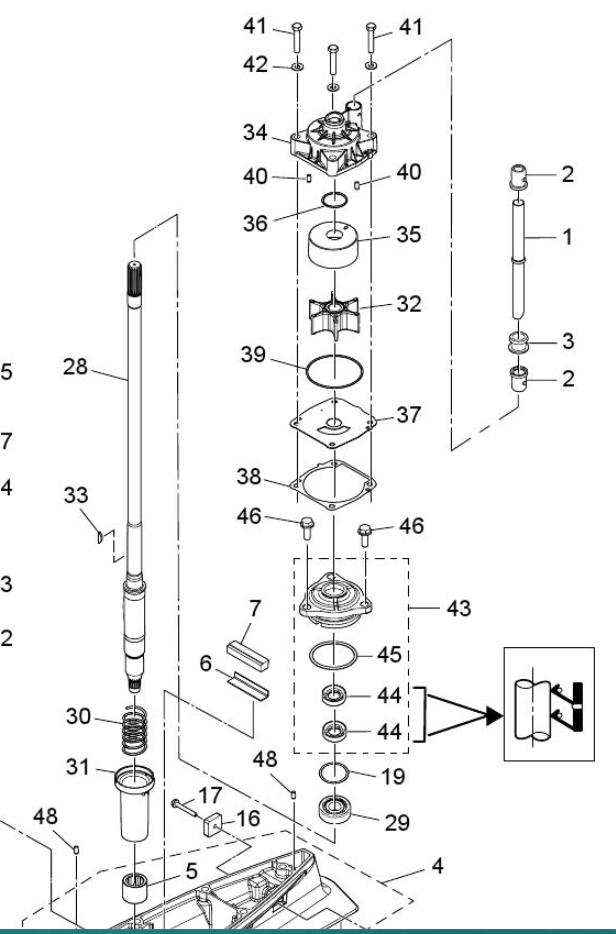 TOHATSU 3SS-65025-0 WATER PUMP GUIDE PLATE
