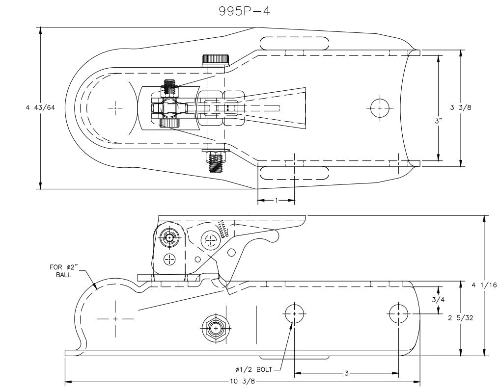 DUTTON LAINSON 13905 3IN COUPLER CLASS 4