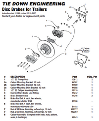 TIEDOWN 81100 FLOATNG BRAKE PAD SET