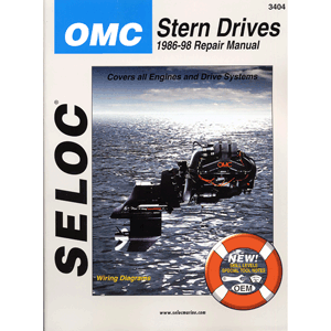 SELOC MARINE 3404 SERVICE MANUAL - OMC STERN DRIVE - 1986-98