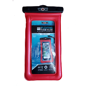 WOW-18-5010R 5IN X 9IN RED FLOATING WATERPROOF PHONE HOLDER