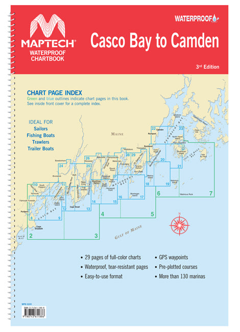 Maptech Waterproof Chartbooks Casco Bay to Camden