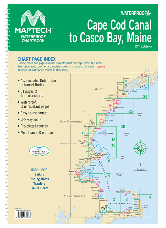 MAPTECH WPB0245-02 CAPE COD TO CASCO BAY, SECOND EDDITION