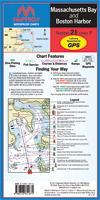 Maptech WPC021-07 Waterproof Folded Charts Massachusetts Bay and Boston Harbor 7TH EDITION