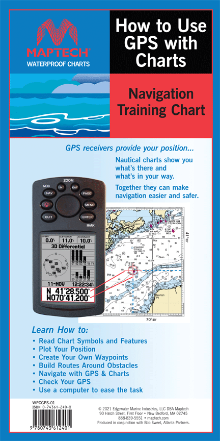 MAPTECH WPC-TRGPS Waterproof Folded Charts NAVIGATION TRAINING CHART