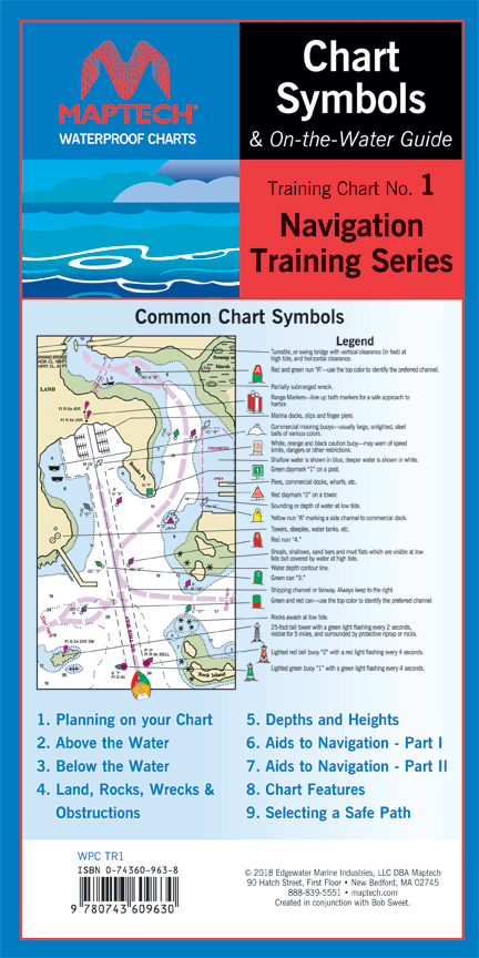 Maptech WPC-TR1 Waterproof Folded Charts Chart Symbols