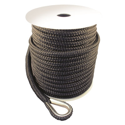 MARPAC 7-6453 1/2IN X 150FT BLACK DOUBLE BRAID ANCHOR LINE