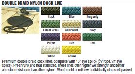 PRE MADE DOUBLE BRAID NYLON DOCKLINES