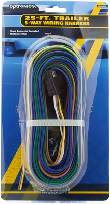 OPTRONICS A255WH 25 FT TRAILER 5-WAY WIRING HARNESS